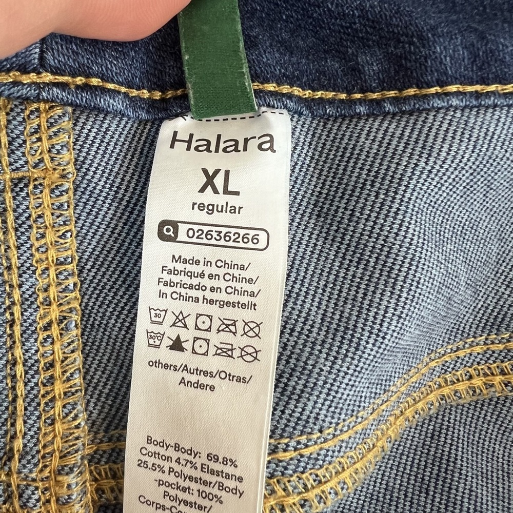 Halara Jeans Womens XL Flex High Waisted Pockets Straight Leg Stretch Comfort - Picture 7 of 11